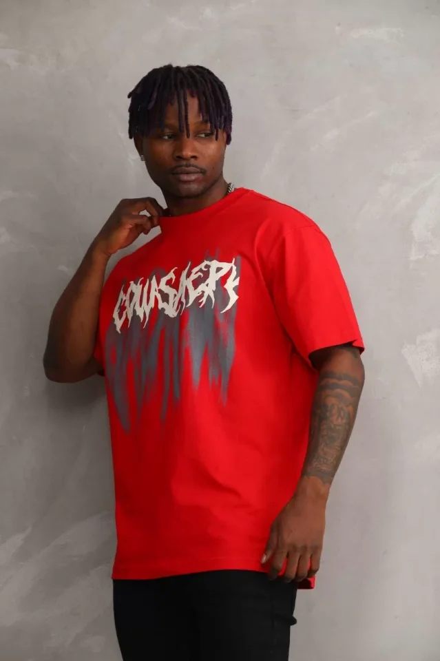 33ece192e9ee26d1d12d5cdb6bda57a8_86548-0.jpg Unisex Baskılı Oversize T-Shirt - Görsel 1