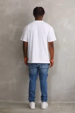 Unisex Kuşgözü Detaylı Baskılı Oversize T-Shirt - Görsel 3
