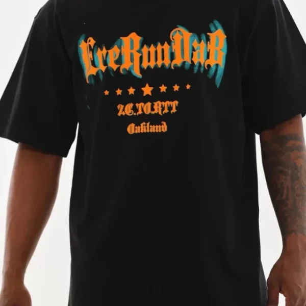 Unisex Kuşgözü Detaylı Baskılı Oversize T-Shirt