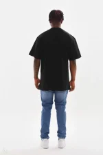 Unisex Kuşgözü Detaylı Baskılı Oversize T-Shirt - Görsel 2