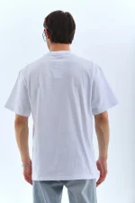 Unisex Oversize Taşlı Bisiklet Yaka T-Shirt - Görsel 2