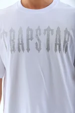 Unisex Oversize Taşlı Bisiklet Yaka T-Shirt - Görsel 3