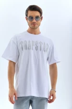 Unisex Oversize Taşlı Bisiklet Yaka T-Shirt - Görsel 4