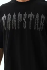 Unisex Oversize Taşlı Bisiklet Yaka T-Shirt - Görsel 3