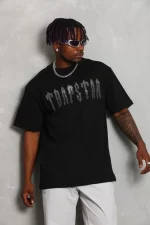Unisex Oversize Taşlı Bisiklet Yaka T-Shirt - Görsel 2