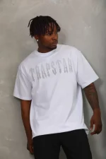 Unisex Oversize Taşlı Bisiklet Yaka T-Shirt - Görsel 3