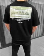 Unisex Baskılı Oversize T-Shirt - Görsel 3