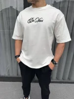 Unisex Baskılı Oversize T-Shirt