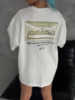 Unisex Baskılı Oversize T-Shirt