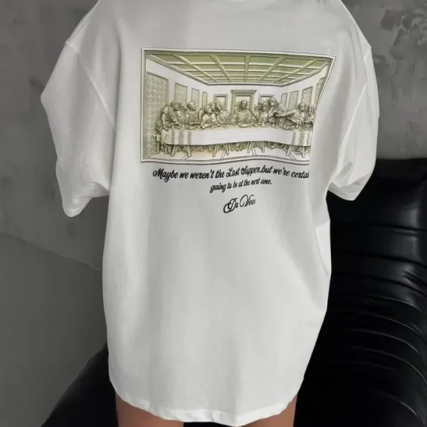 Unisex Baskılı Oversize T-Shirt