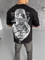 Unisex Baskılı Oversize T-Shirt
