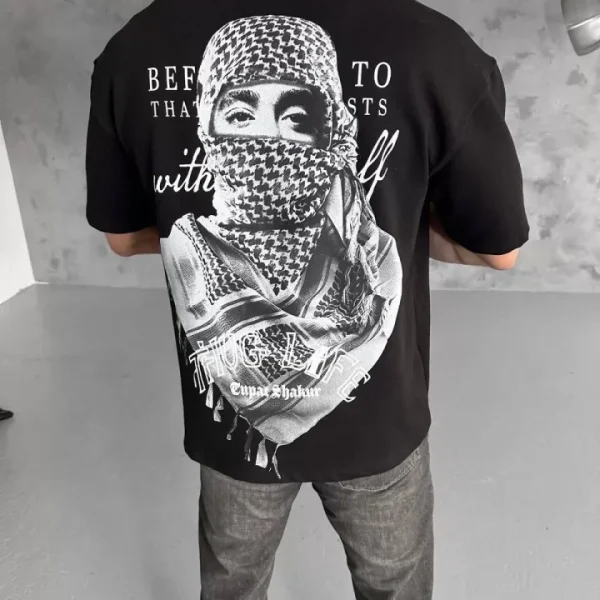 Unisex Baskılı Oversize T-Shirt