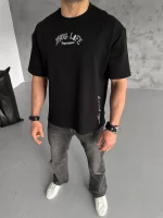 Unisex Baskılı Oversize T-Shirt - Görsel 2