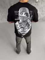 Unisex Baskılı Oversize T-Shirt - Görsel 4