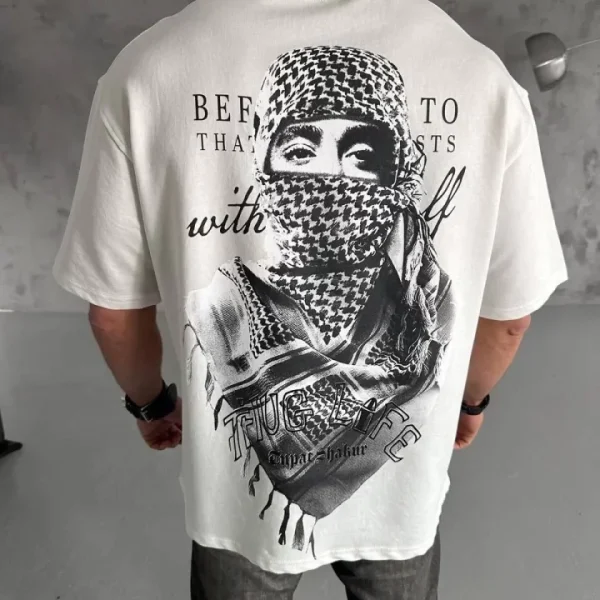 Unisex Baskılı Oversize T-Shirt