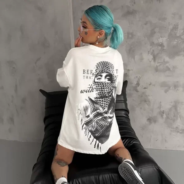 Unisex Baskılı Oversize T-Shirt