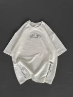Unisex Baskılı Oversize T-Shirt - Görsel 4
