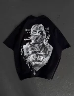 Unisex Baskılı Oversize T-Shirt - Görsel 3