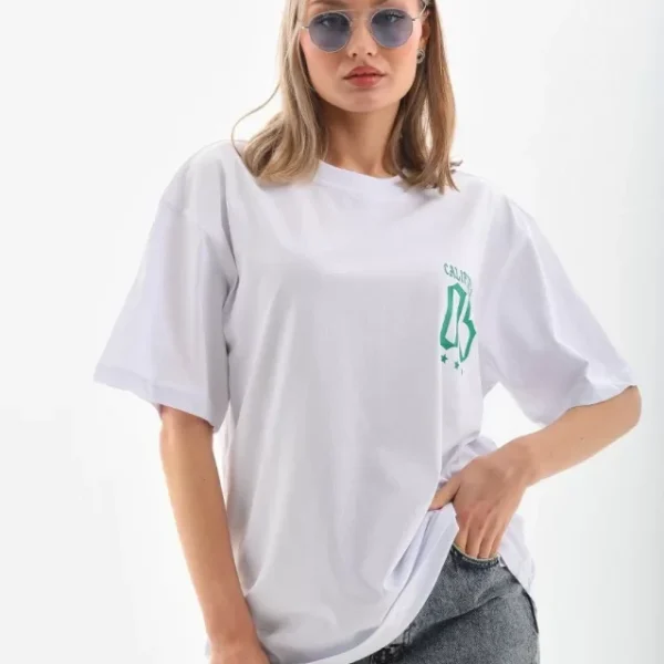 Unisex Baskılı Oversize T-Shirt