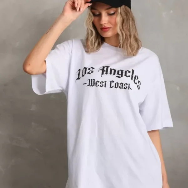 Unisex Baskılı Oversize T-Shirt