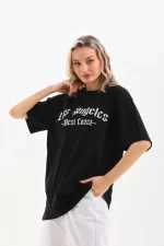 Unisex Baskılı Oversize T-Shirt - Görsel 3