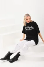 Unisex Baskılı Oversize T-Shirt - Görsel 4