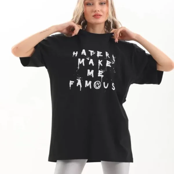Unisex Baskılı Oversize T-Shirt