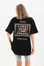 Unisex Baskılı Oversize T-Shirt - Görsel 2