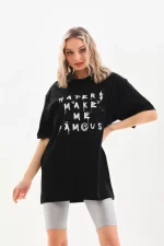 Unisex Baskılı Oversize T-Shirt - Görsel 3