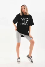 Unisex Baskılı Oversize T-Shirt - Görsel 4