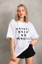 Unisex Baskılı Oversize T-Shirt