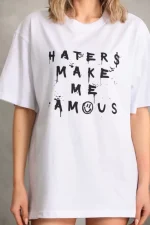 Unisex Baskılı Oversize T-Shirt - Görsel 3