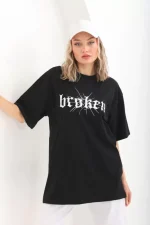 Unisex Baskılı Oversize T-Shirt