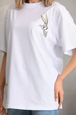 Unisex Baskılı Oversize T-Shirt - Görsel 2