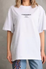 Unisex Baskılı Oversize T-Shirt - Görsel 3