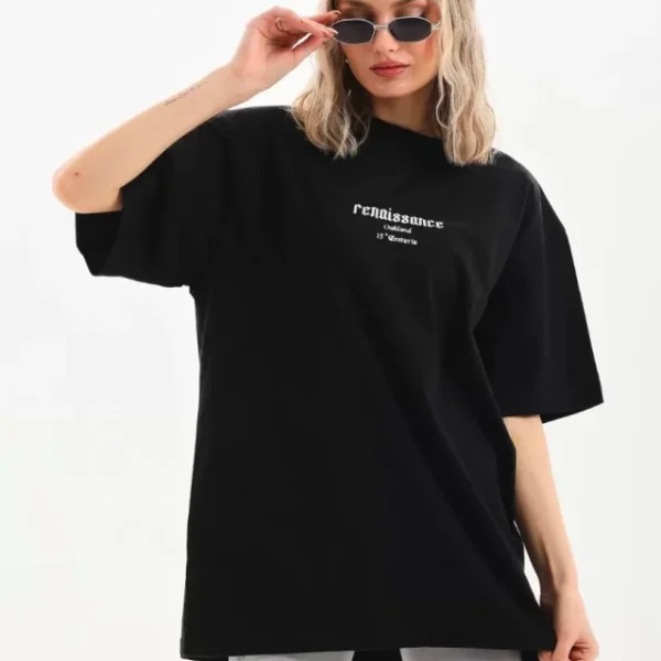 Unisex Baskılı Oversize T-Shirt