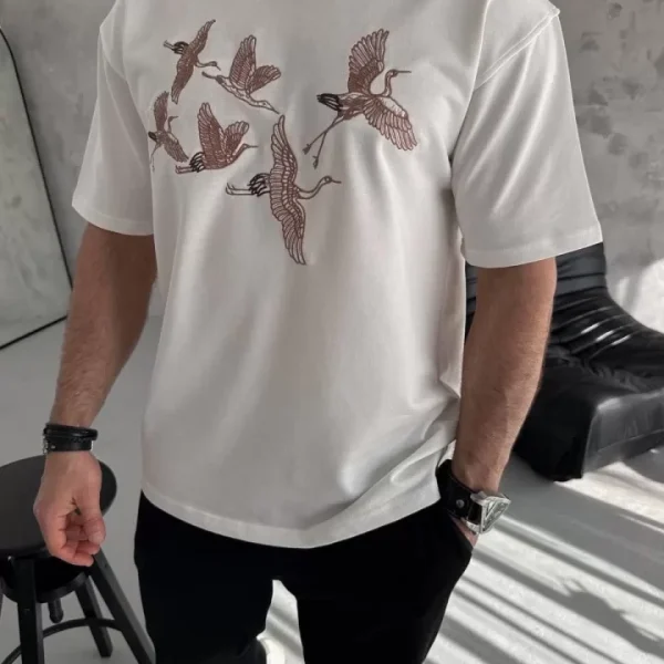 Unisex Nakış İşlemeli T-Shirt