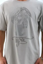 Unisex Oversize Taşlı Bisiklet Yaka T-Shirt - Görsel 3