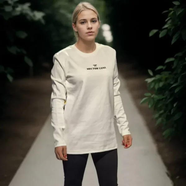 Unisex Bisiklet Yaka Uzun Kollu T-Shirt