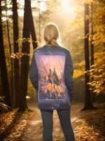 Unisex Bisiklet Yaka Uzun Kollu T-Shirt - Görsel 2