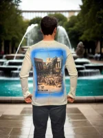 Unisex Bisiklet Yaka Uzun Kollu T-Shirt - Görsel 2