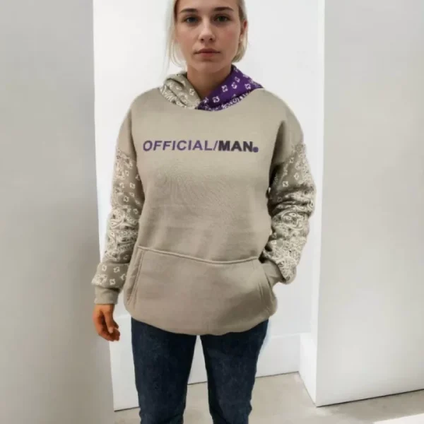 Baskılı Kapüşonlu Sweatshirt