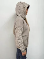 Baskılı Kapüşonlu Sweatshirt - Görsel 4