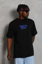 Unisex Oversize Baskılı Bisiklet Yaka T-Shirt - Görsel 2