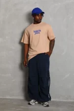 Unisex Oversize Baskılı Bisiklet Yaka T-Shirt - Görsel 2