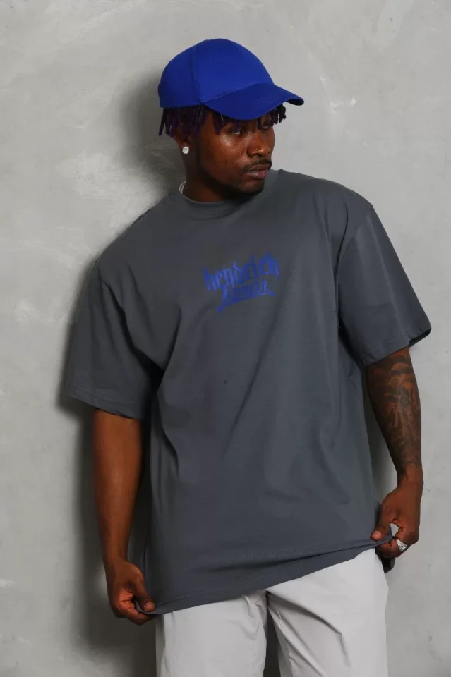 33ece192e9ee26d1d12d5cdb6bda57a8_88233-0.jpg Unisex Oversize Baskılı Bisiklet Yaka T-Shirt - Görsel 1