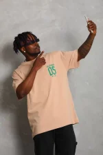 Unisex Oversize Baskılı Bisiklet Yaka T-Shirt - Görsel 4