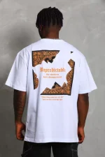 Unisex Oversize Baskılı Bisiklet Yaka T-Shirt - Görsel 4