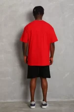 Unisex Oversize Düz Bisiklet Yaka T-Shirt - Görsel 2