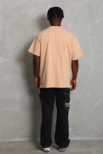 Unisex Oversize Düz Bisiklet Yaka T-Shirt - Görsel 2
